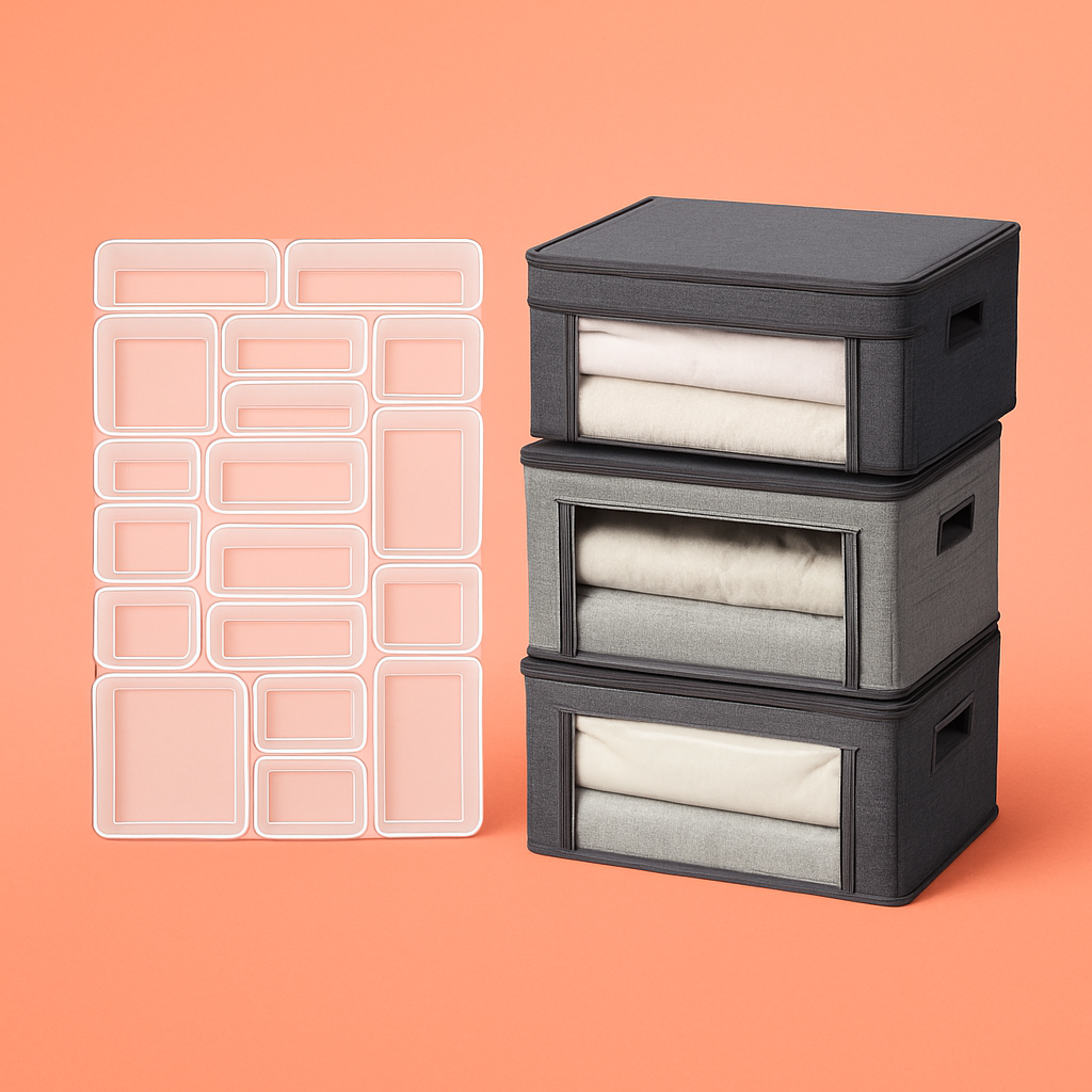 Beautifully organized storage boxes